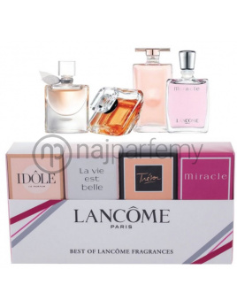 Lancome SET: Miracle Parfumovaná voda 5ml + Tresor Parfumovaná voda 7,5ml + La Vie Est Belle Parfumovaná voda 4ml + Idole Parfumovaná voda 5ml