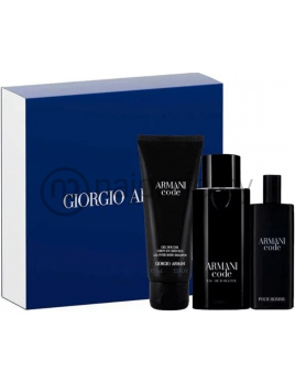 Giorgio Armani Black Code 2023 SET: Toaletná voda 75ml + Toaletná voda 15ml + Sprchový gél 75ml