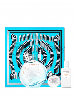 Hermes Eau des Merveilles Bleue SET: Toaletná voda 100ml + Toaletná voda 7.5ml + Telové mlieko 80ml